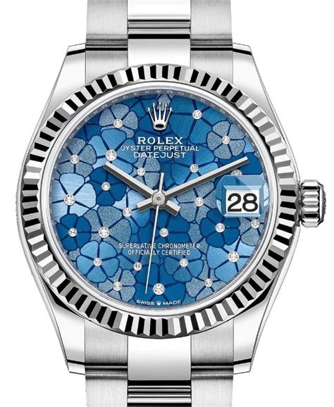 rolex datejust 31 blue floral|rolex datejust 41 specifications.